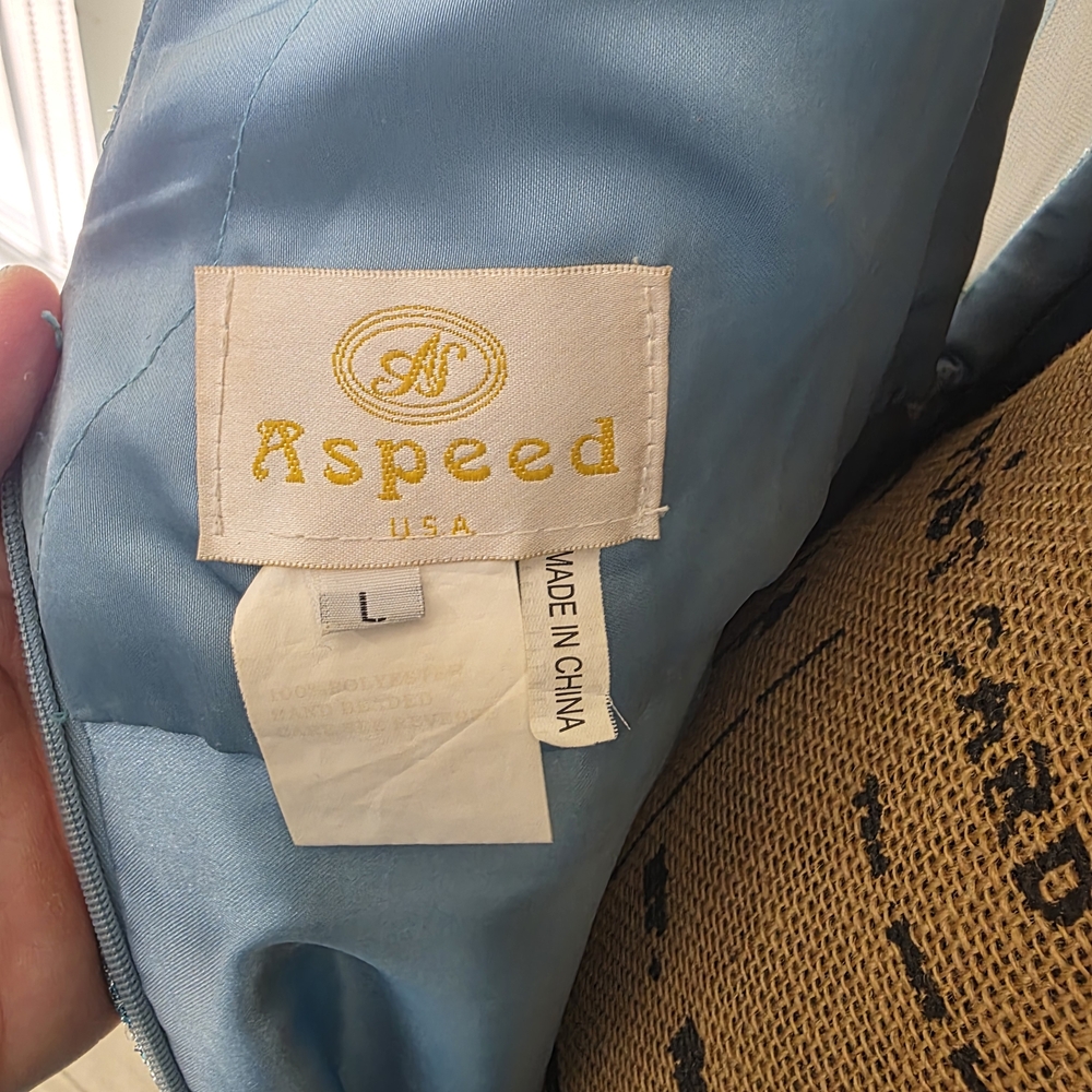 Aspeed Light Blue Shimmer Prom Dress - Picture 6 of 6